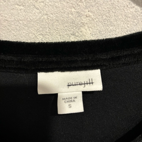 Pure J Jill black velvet tunic blouse - Picture 2 of 4